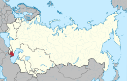 Location of Azerbaijan SSR