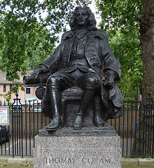 Statue Of Thomas Coram-Brunswick Square
