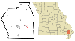 Location of Penermon, Missouri