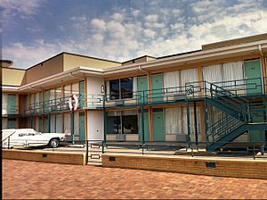The Lorraine Motel, site of the Martin Luther King assassination and the National Civil Rights Museum.