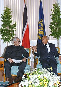 The Vice President, Shri Bhairon Singh Shekhawat meeting with the President of the Republic of Trinidad and Tobago, Prof. George Maxwell Richards, at Port of Spain on November 09, 2006