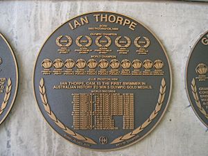 Thorpe Plaque in Olympic Parc Sydney