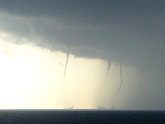 Three waterspouts Kijkduin