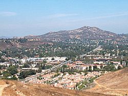 The Twin Peaks above Poway in August 2004.