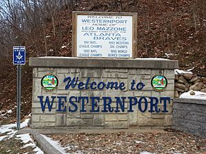 Westernport, MD welcome sign