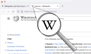 Wikipedia favicon in Firefox on KDE (2023)