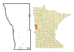 Location of Tenney, Minnesota