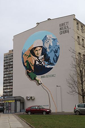Wroclaw mural Wanda Rutkiewicz