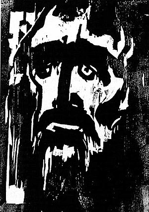 'The Prophet', woodcut by Emil Nolde, 1912