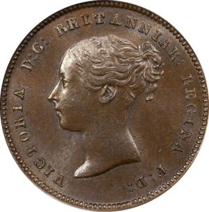 1843 Great Britain Half Farthing Obverse.png