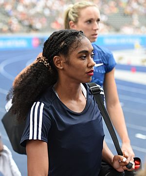 2019-09-01 ISTAF 2019 100 m hurdles (Martin Rulsch) 1 (cropped).jpg