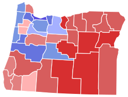 2020 United States Senate election in Oregon results map by county.svg