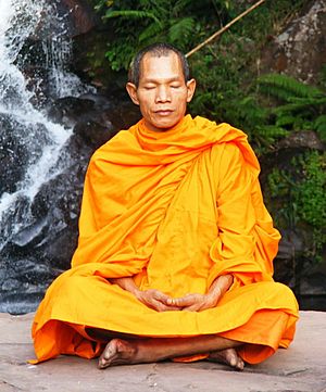 Abbot of Watkungtaphao in Phu Soidao Waterfall