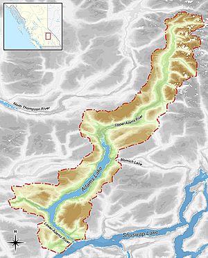 Adams River Watershed Map
