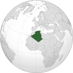 Location of Algeria