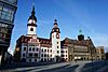 Altes und Neues Rathaus am Chemnitzer Marktplatz 2015