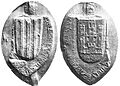 Anverso y reverso del sello de la reina de Aragón Leonor de Castilla y Plantagenet