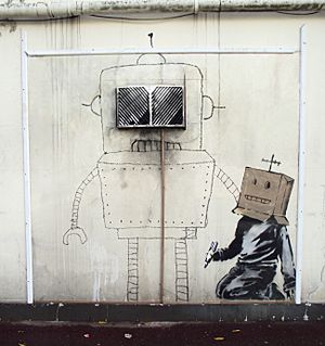 Banksy Torquay robot crop