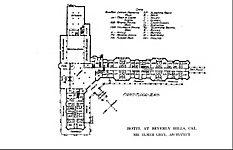 Beverly Hills Hotel main floor plans 1913