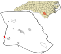 Bladen County North Carolina incorporated and unincorporated areas Butters highlighted