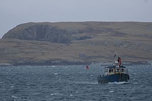 Boat coming into Baltasound pier - geograph.org.uk - 3866509