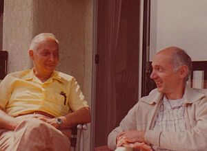 Brothers Edward (L) and Theodore Hall together in Palos Verdes, CA circa 1980s