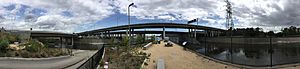 CA 134 LA River Bridge panoramic 2019