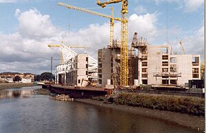 Cardiff Millennium Stadium, under construction