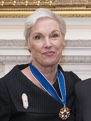 Cecile Richards, former president of Planned Parenthood, after receiving the Presidential Medal of Freedom on November 20, 2024 in the White House (cropped).jpg