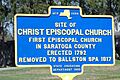 Christ Episcopal Church marker, Ballston NY