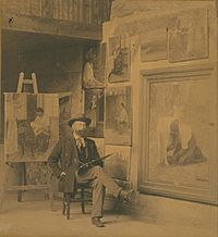 Clyde du Vernet Hunt in his Paris studio