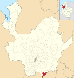 Location of the municipality and town of Nariño in the Antioquia Department of Colombia