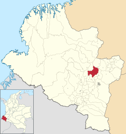 Location of the municipality and town of El Tambo, Nariño in the Nariño Department of Colombia.