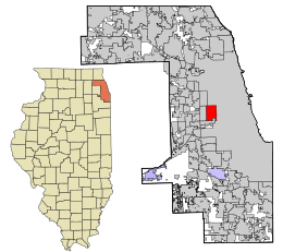Location of Cicero in Cook County, Illinois