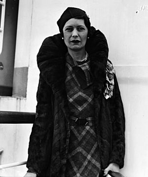 Countess of Carlisle upon her arrival on the SS President Coolidge.jpg