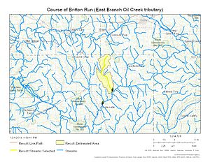Course of Britton Run (East Branch Oil Creek)