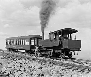 Detroit Publishing - Summit, cog wheel train, Manitou and Pike's Peak Railway, Colo.