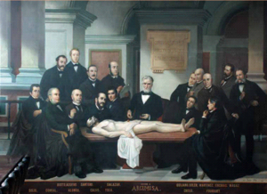 Diego de Argumosa con otros cirujanos
