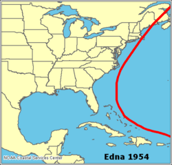 Edna 1954 map