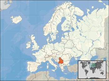 Location of Yugoslavia
