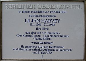 Gedenktafel Lilian Harvey Berlin Düsseldorferstrasse 47 20070607
