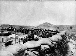 German troops manning defenses at Garua