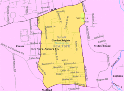 U.S. Census map of Gordon Heights.