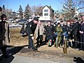Groundbreaking ceremony for Calgary Soldiers' Memorial on March 6, 2010
