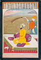 Guru Tegh Bahadur painting from the family workshop of Nainsukh of Guler