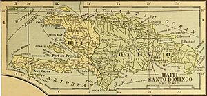 Haiti and Santo Domingo inset map (1921)