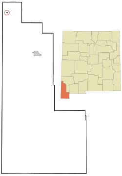 Location of Virden, New Mexico