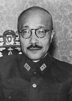 Hideki Tojo posing