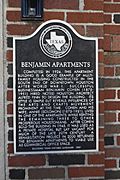 Historic Marker Benjamin Apartments 1218 Webster St Houston, TX