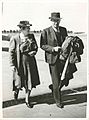Howard Florey with sister Hilda on arrival in Melbourne, 1944